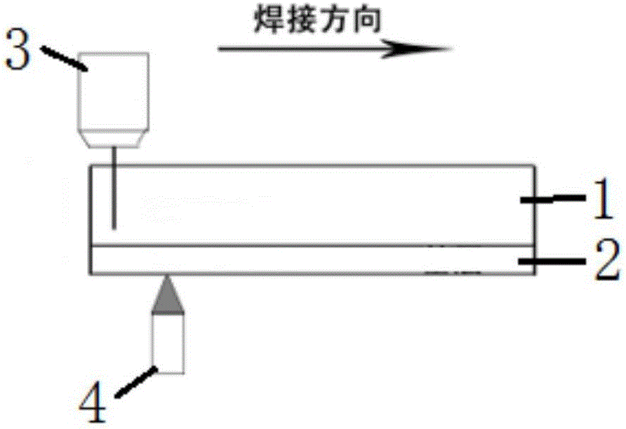 MIG+TIG double-faced welding method for butt joint of stainless steel composite tube or composite plate