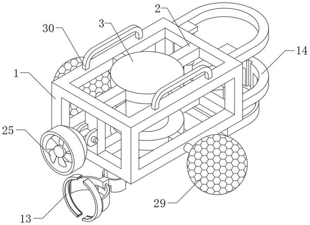 Mechanical grabbing device for underwater robot