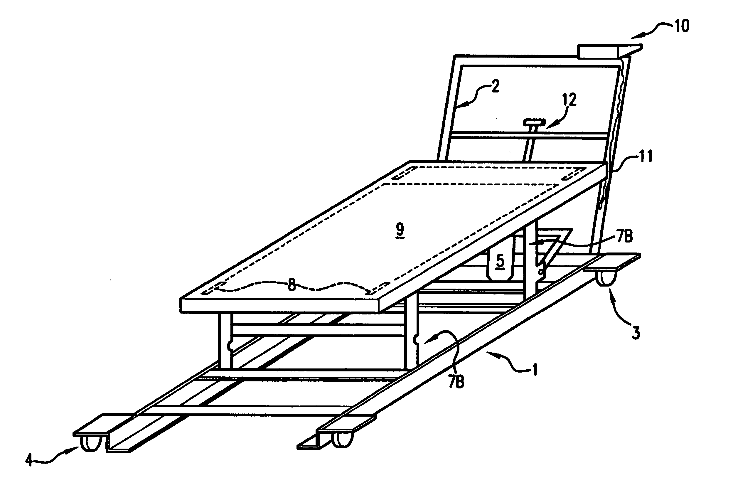 Mobile hospital bed scale