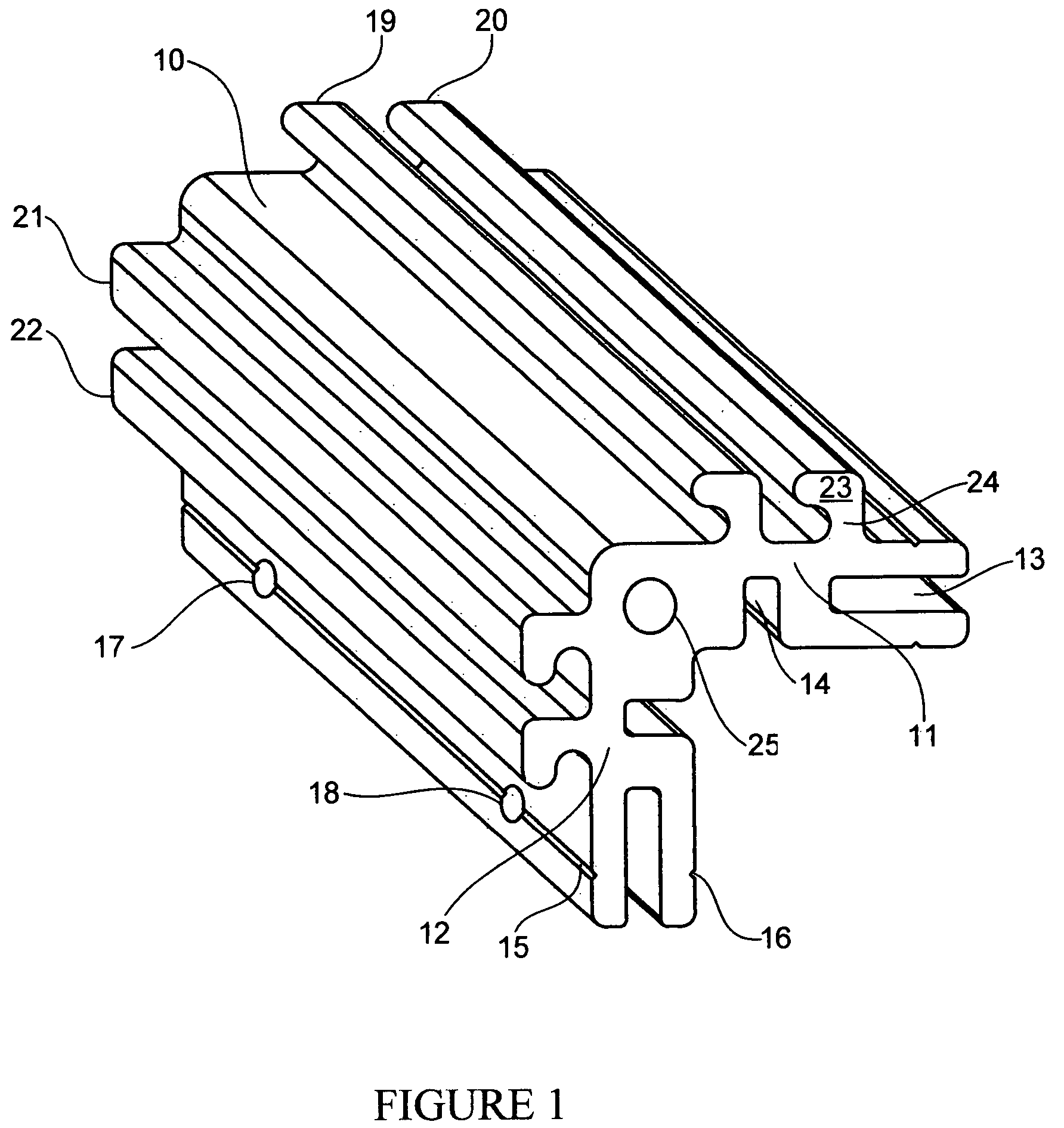Interlocking structural element for cabinets and enclosures
