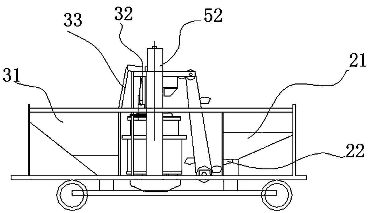 Road concrete transportation and stirring device and using method thereof