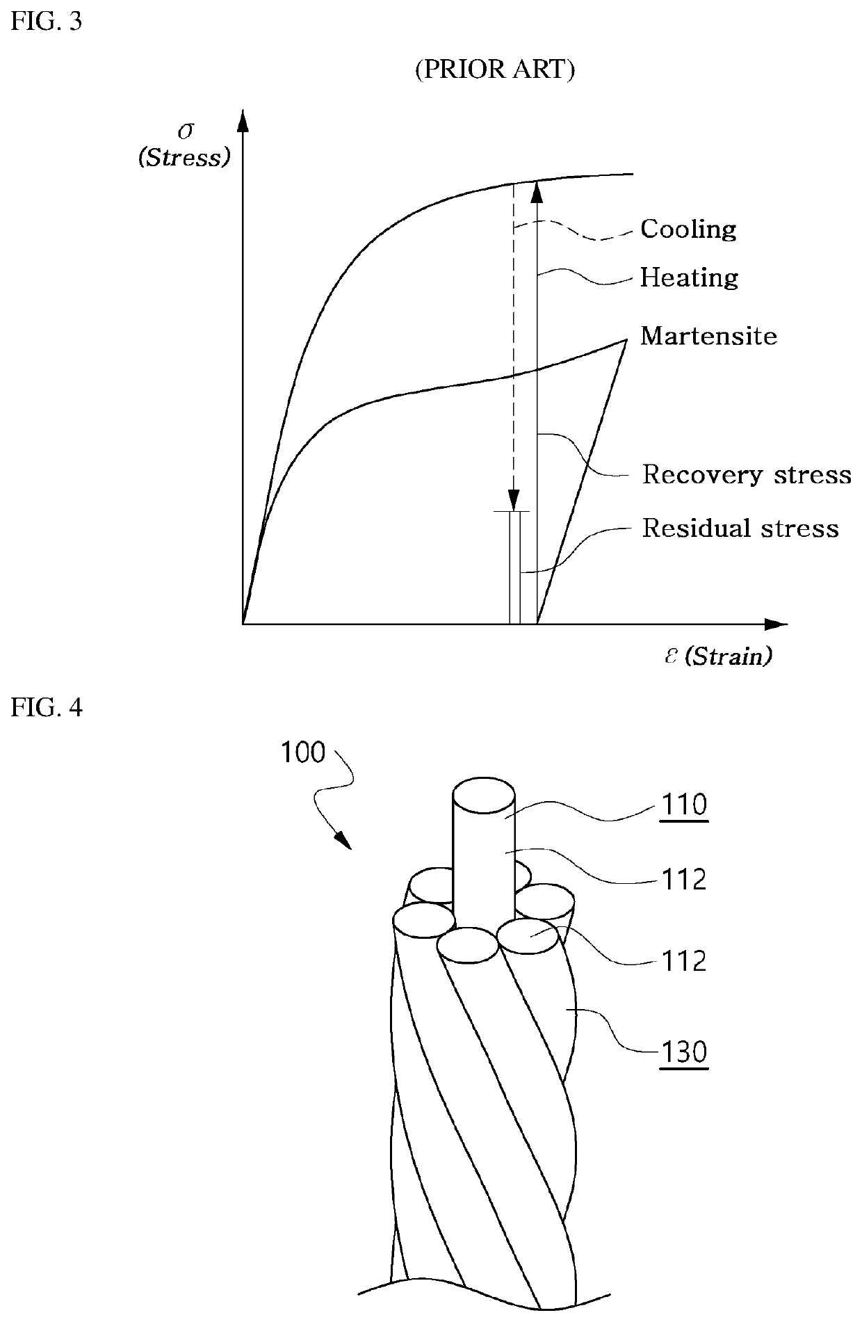 Cable using cold-drawn shape memory alloy wires and method for manufacturing the same