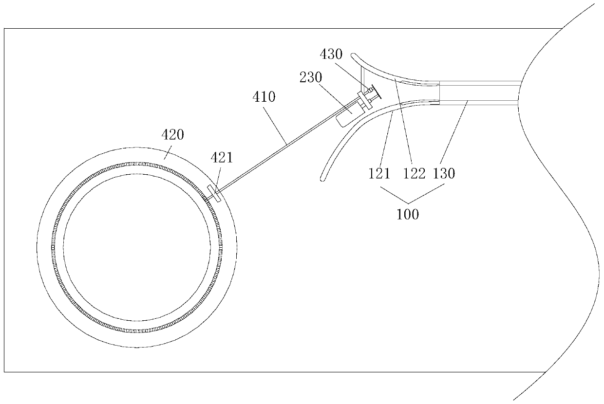 Special driving device for turnover hanging head and injection device