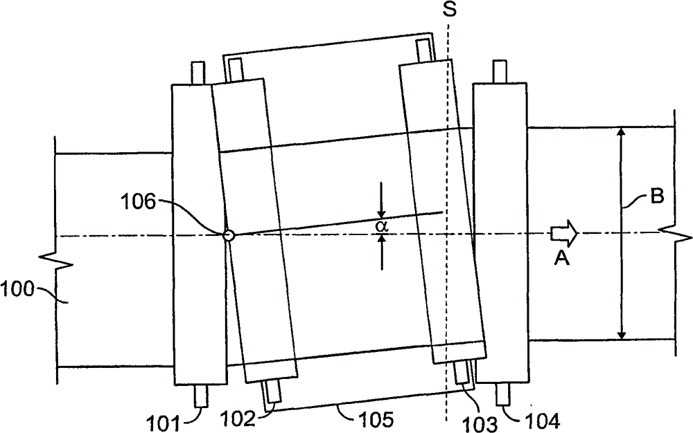 Method and device for detecting orientation characteristics on a web of material