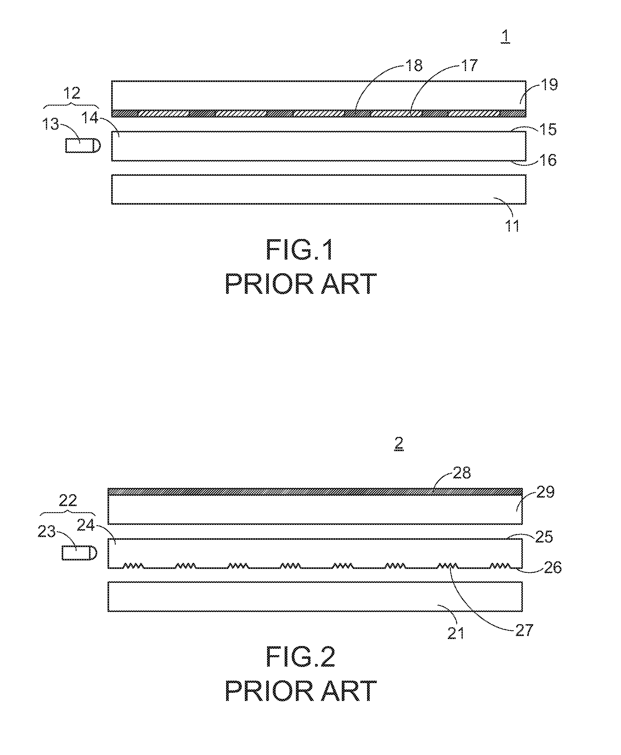 Input device with luminous patterns