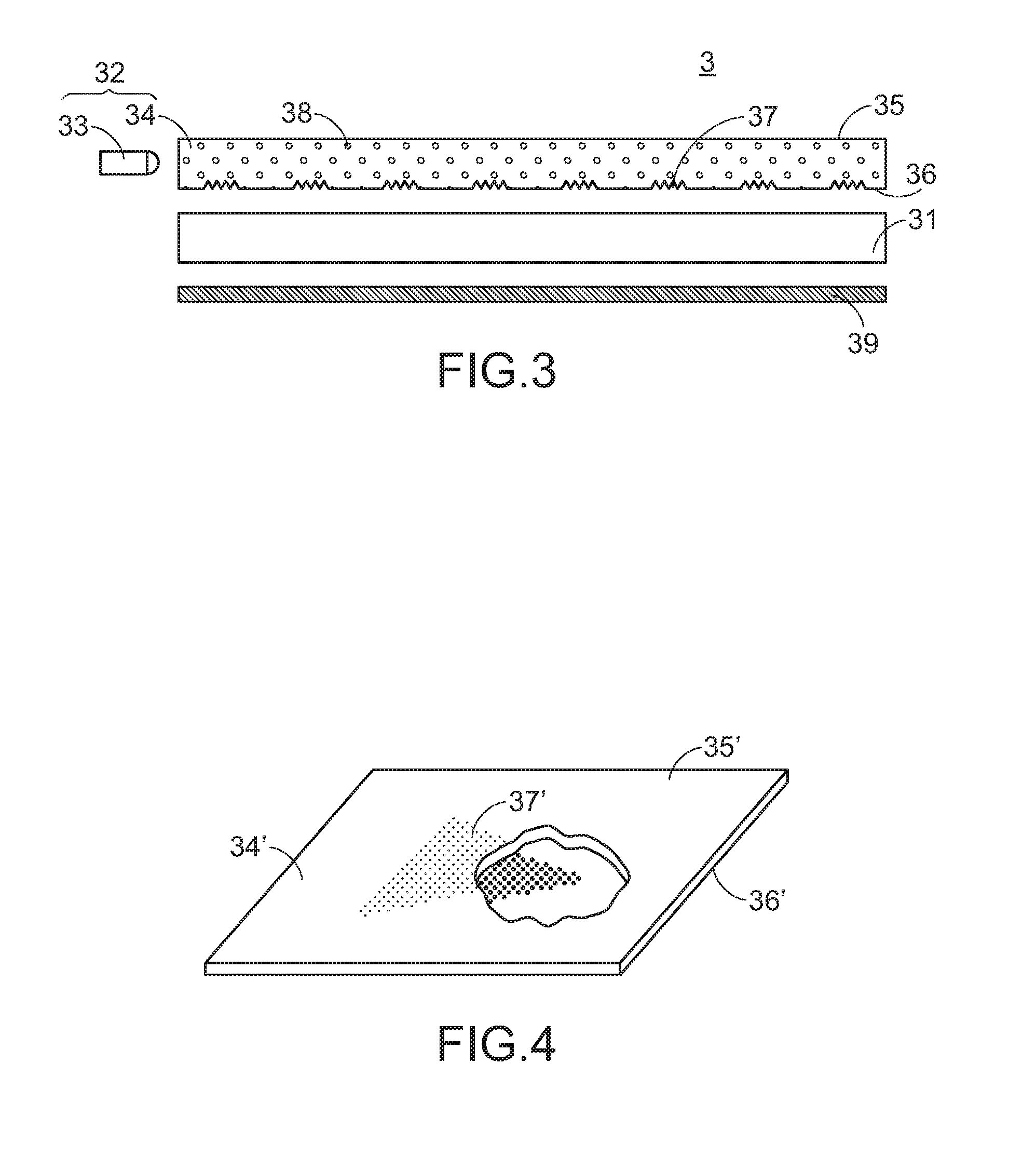 Input device with luminous patterns