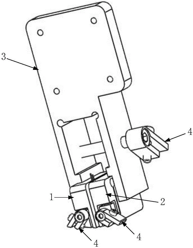 A clamping device for optical fiber and lithium niobate wafer