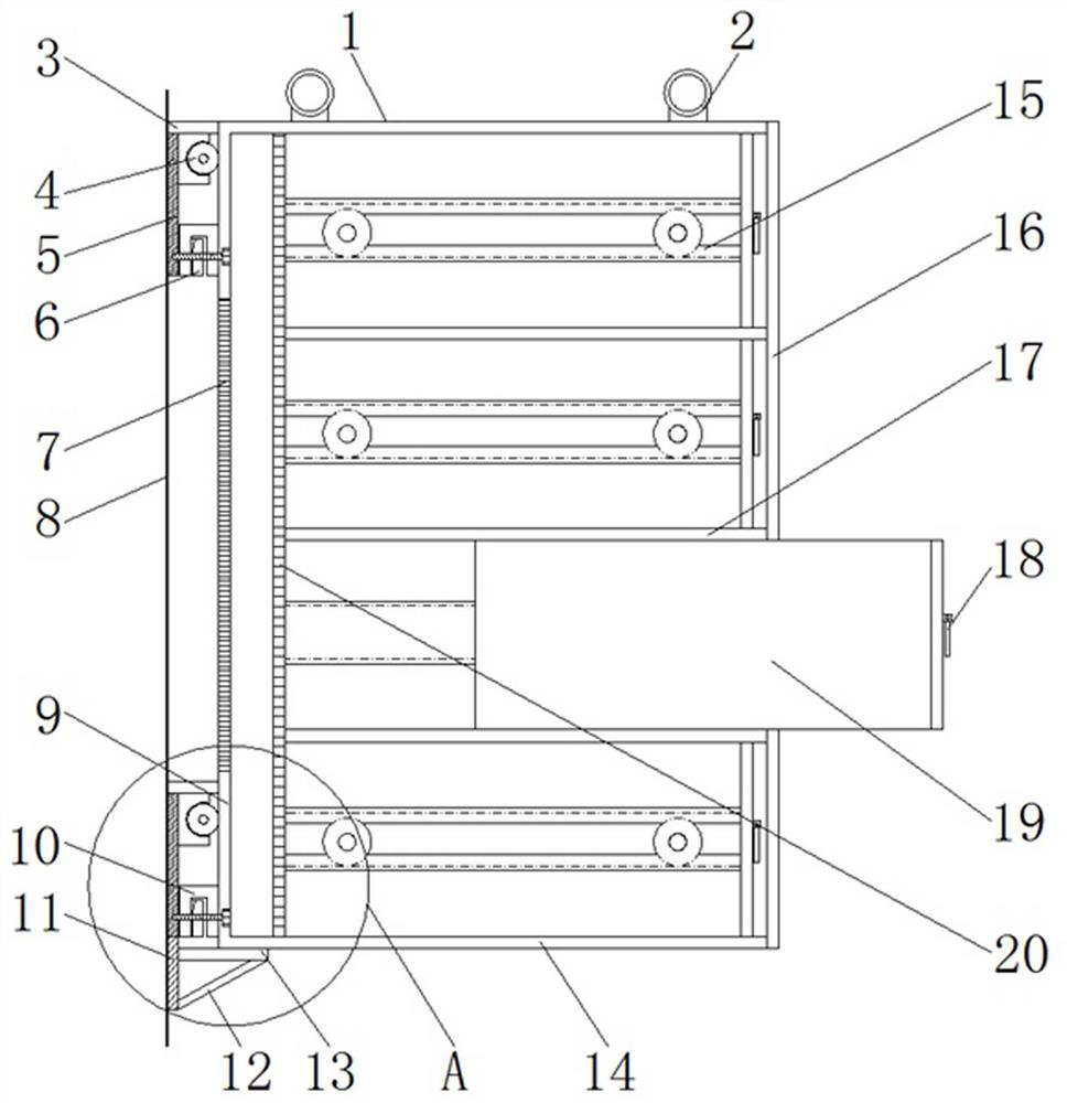 Drawing type wall-mounted resistor cabinet
