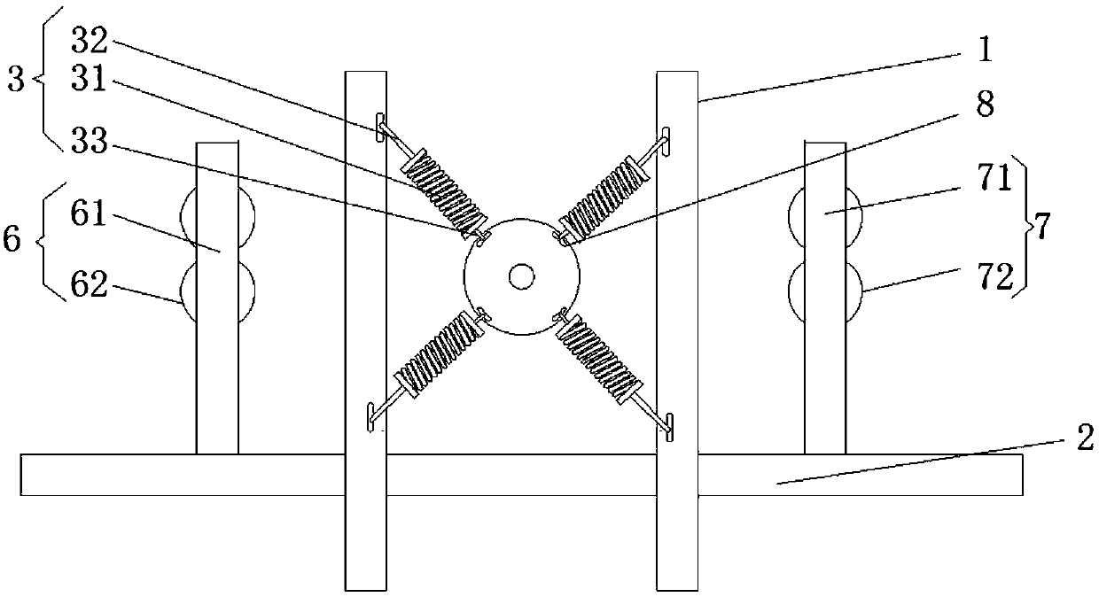 Tension adjusting device for printing machine