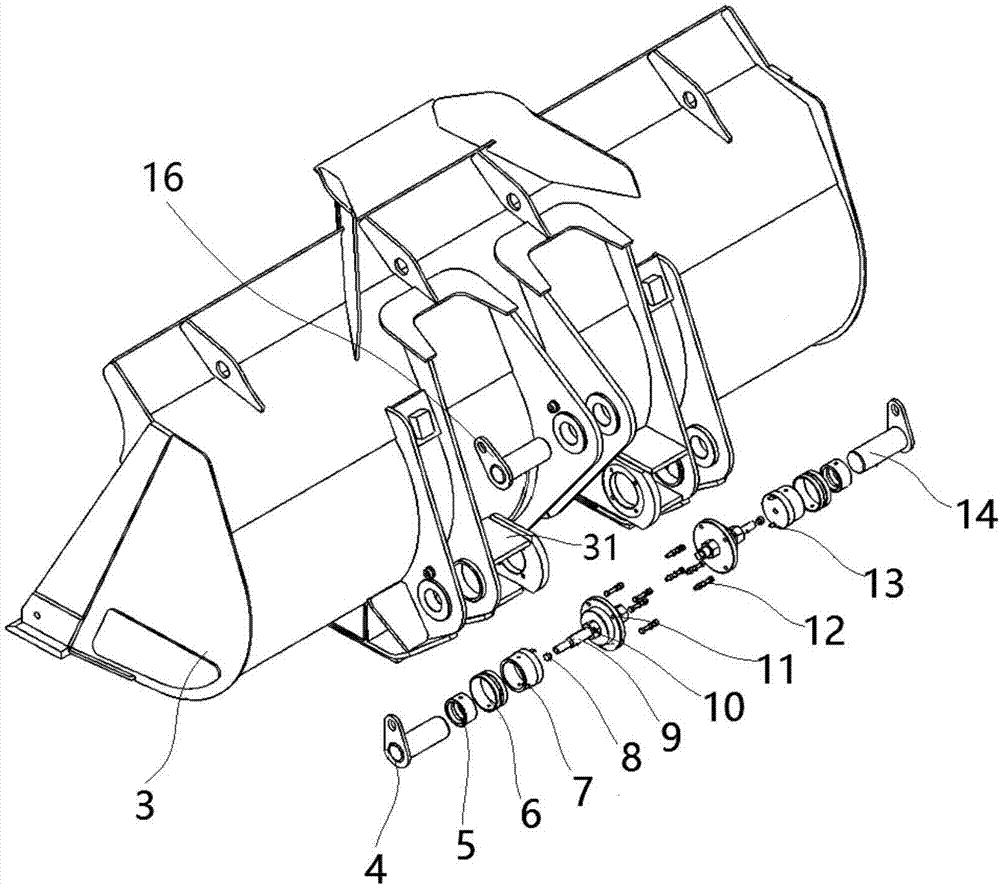 Loader work device load spectrum test system, work device and loader