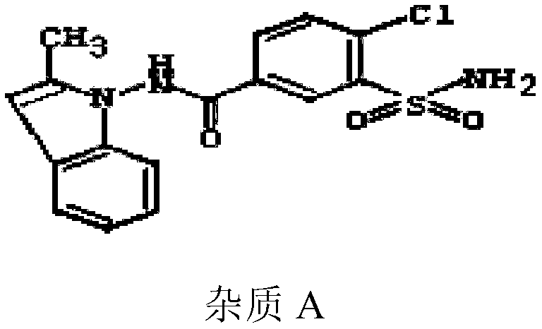 Indapamide tablet and preparation method thereof