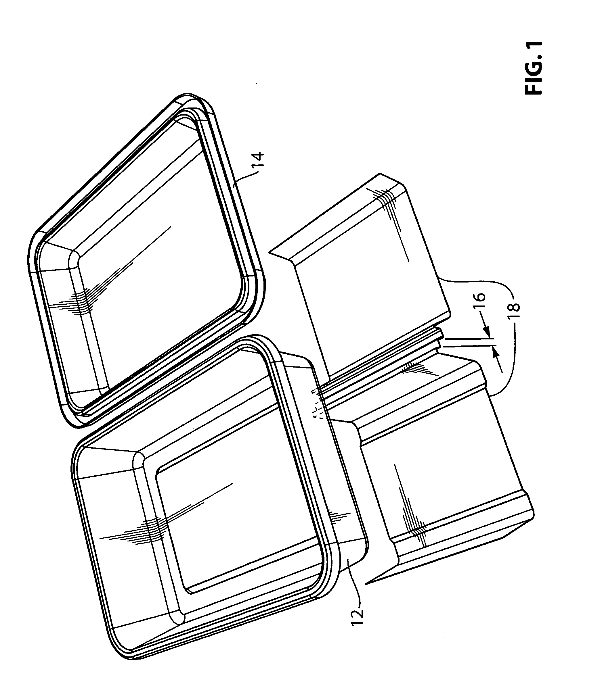 Injection moulded clam shell container utilizing label as hinge element