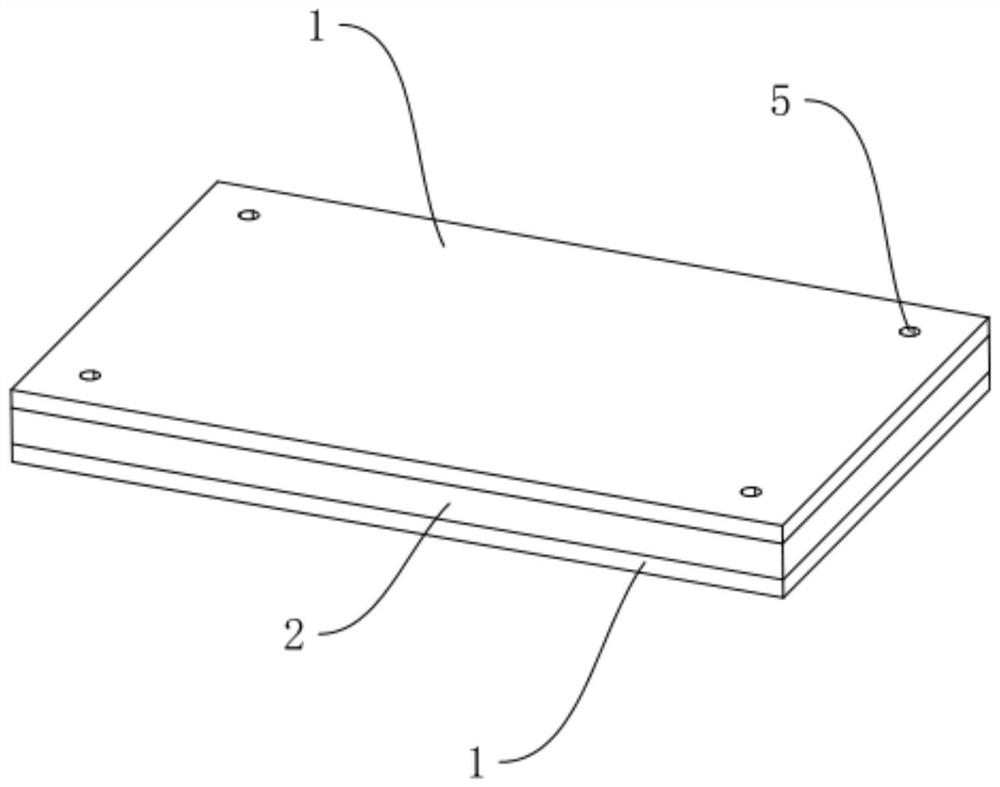 Underwater double-layer acoustic board and underwater sound transceiving noise reduction structure