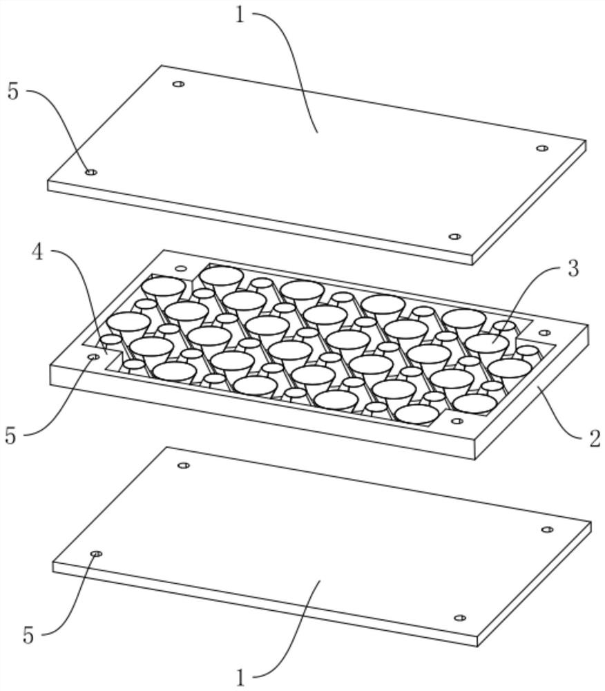 Underwater double-layer acoustic board and underwater sound transceiving noise reduction structure