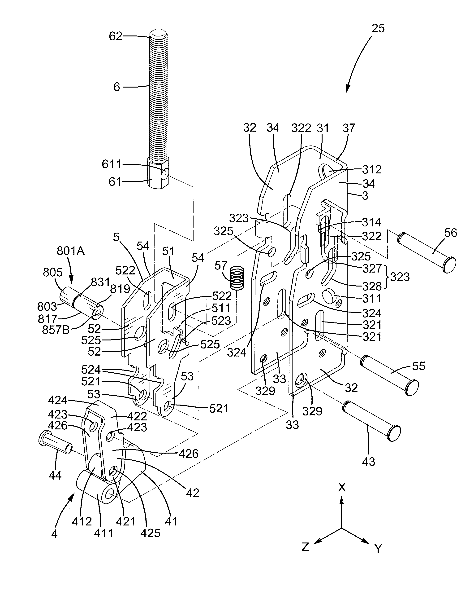 Latch Assembly with a Safety Device for a Fireproof Door Lock