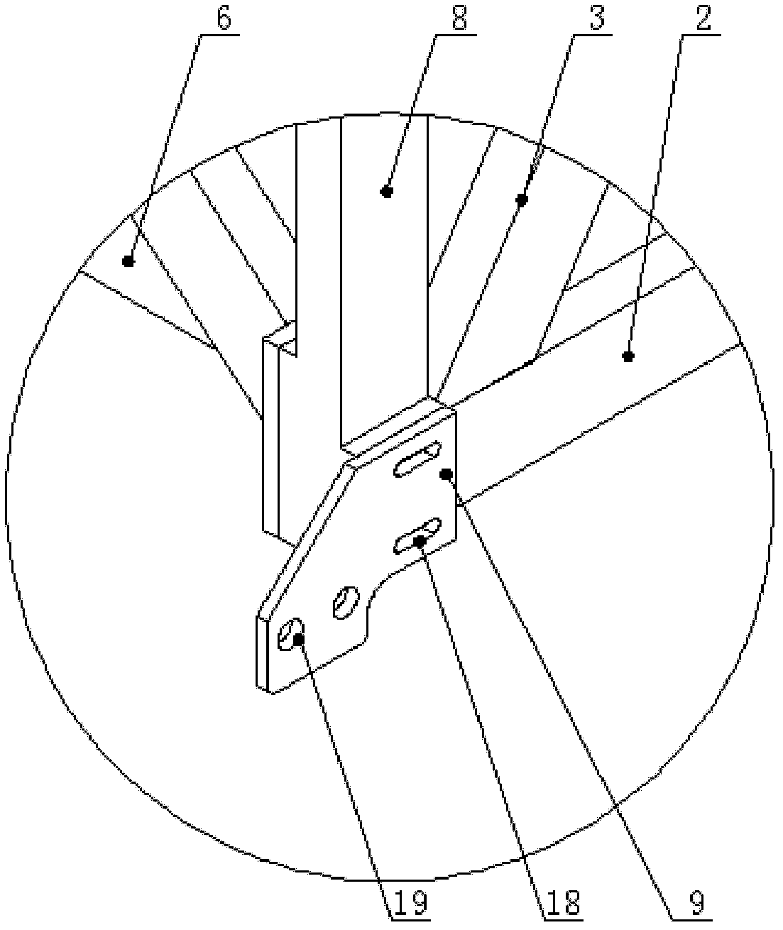 Large-scale glass steel wind power cabin cover bottom connecting base positioning tool