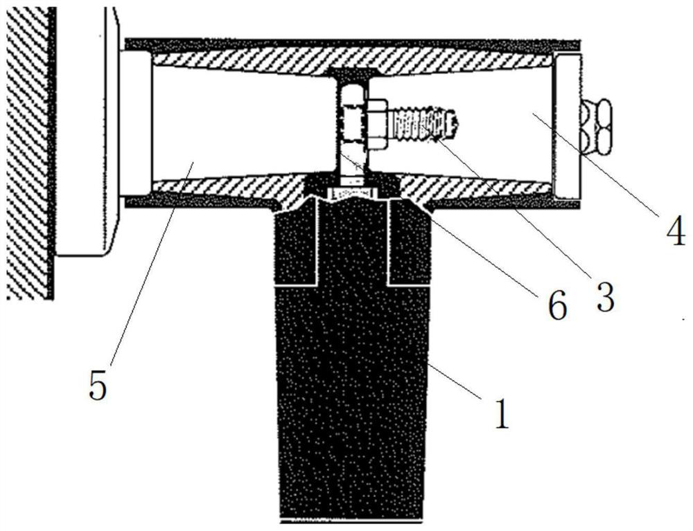 A T-shaped head and its stud installation method