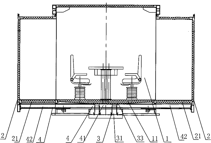 Expanding cabin floor board lifting device