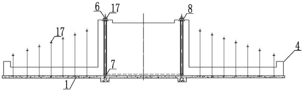 Wind power generation tower foundation with prefabricated foundation prestressed beams and slab