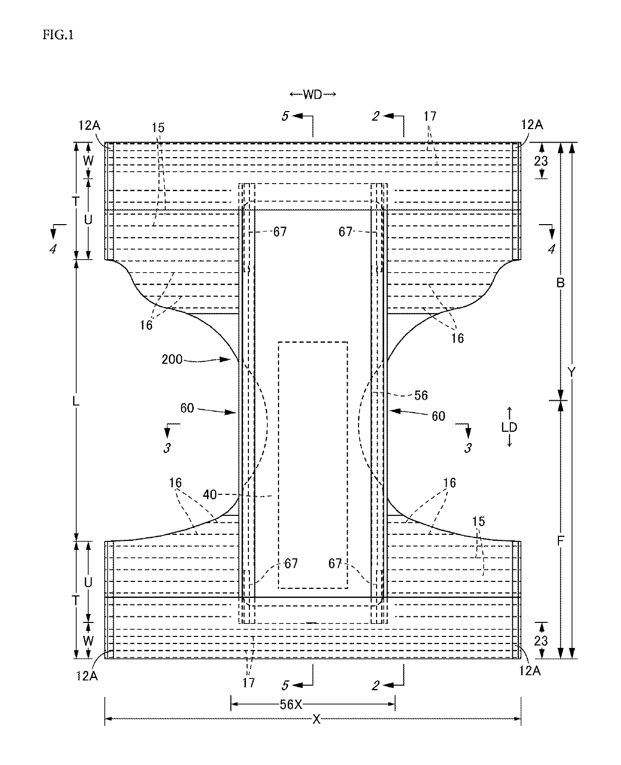 Stretchable Structure of Disposable Wearing Article and Method of Forming the Same