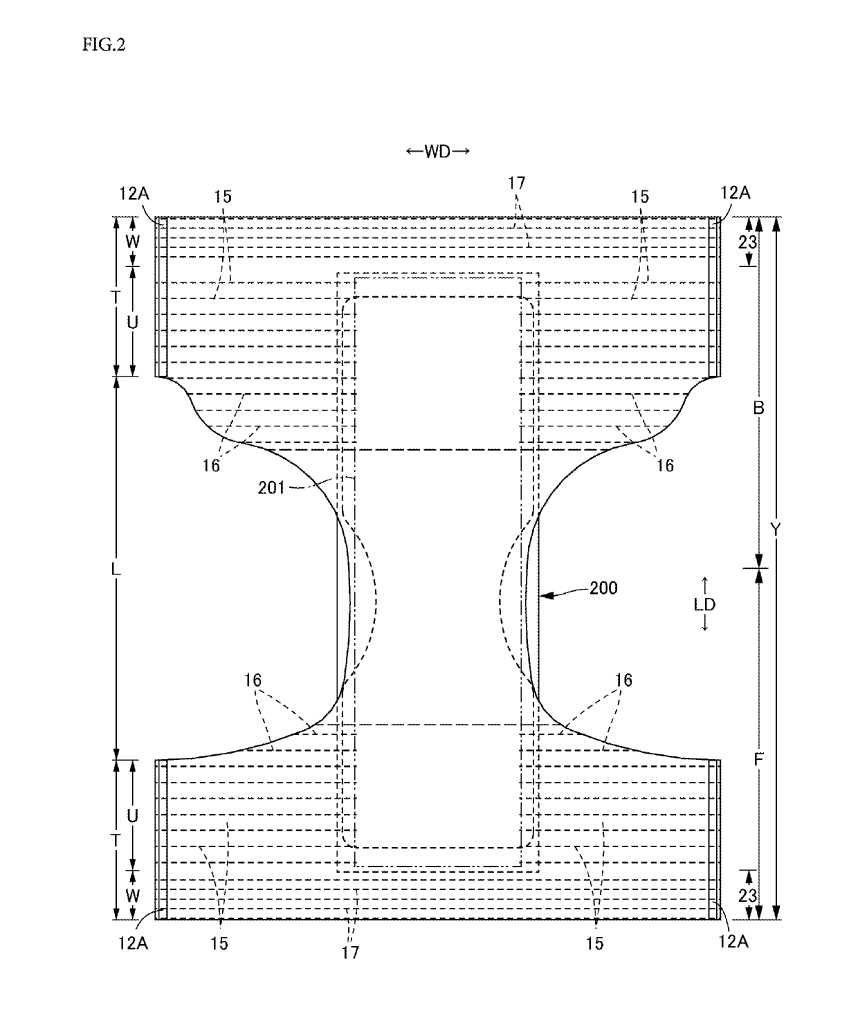 Stretchable Structure of Disposable Wearing Article and Method of Forming the Same