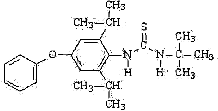 Pesticide formulation with diafenthiuron and nitenpyram