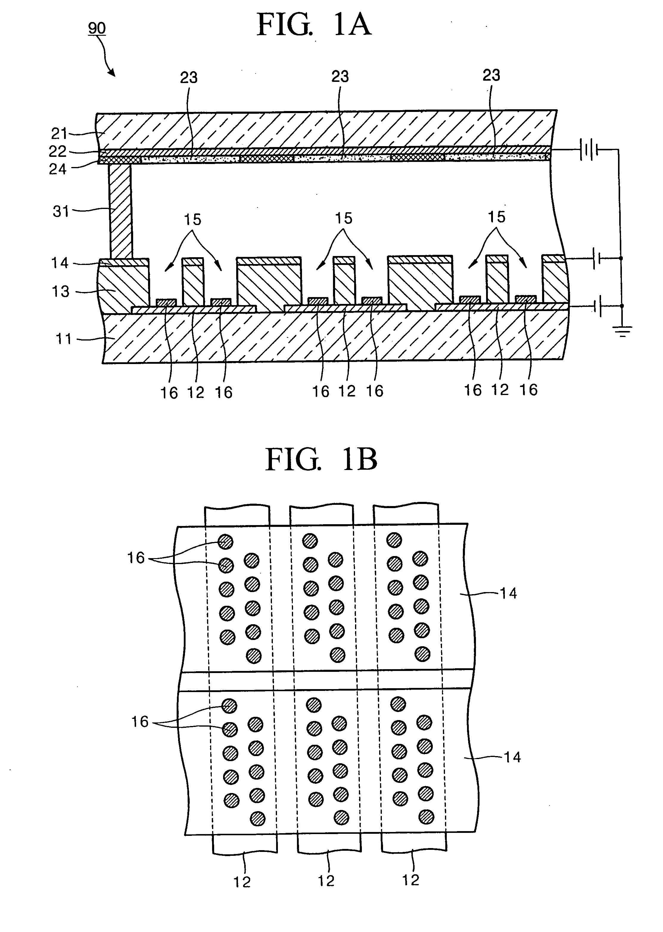 Field emission display having an improved emitter structure
