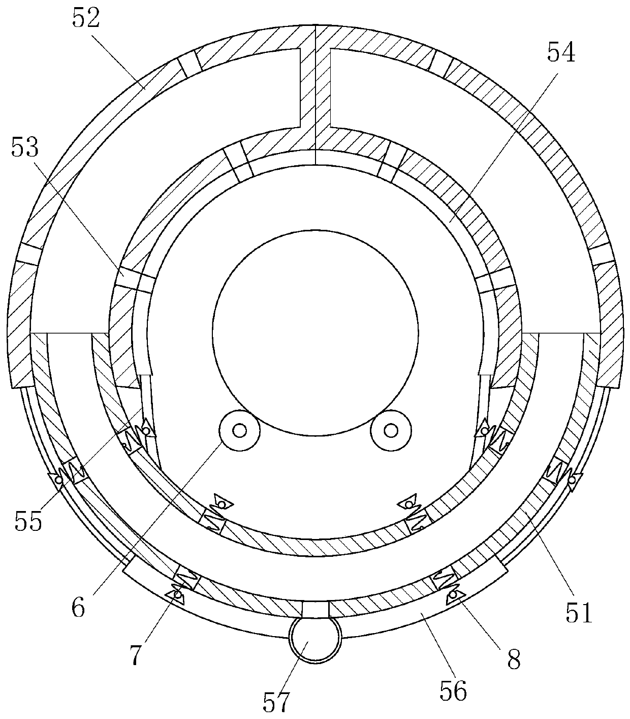 Quenching device for aluminum alloy round tube