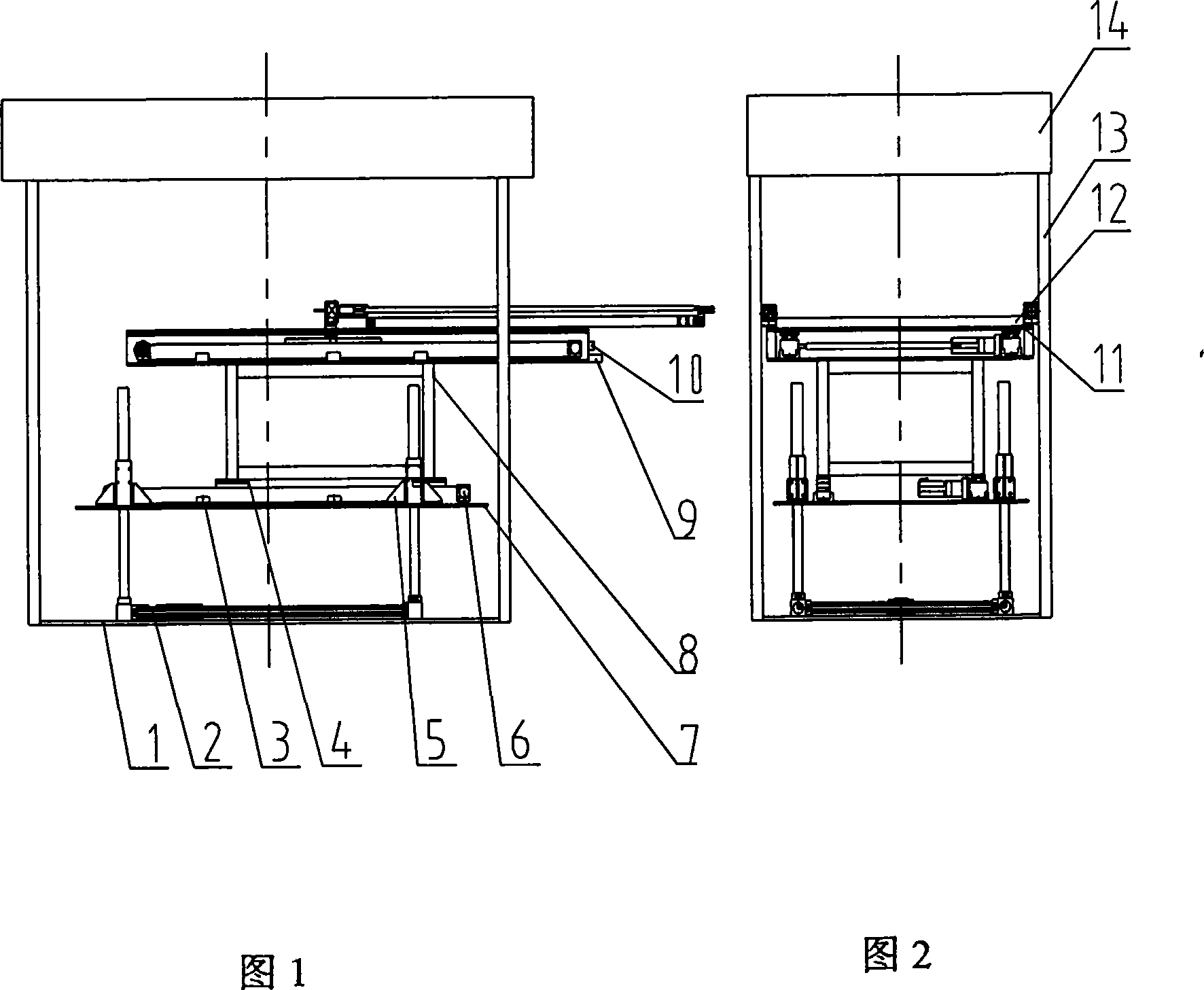 Automatic guiding carriage device
