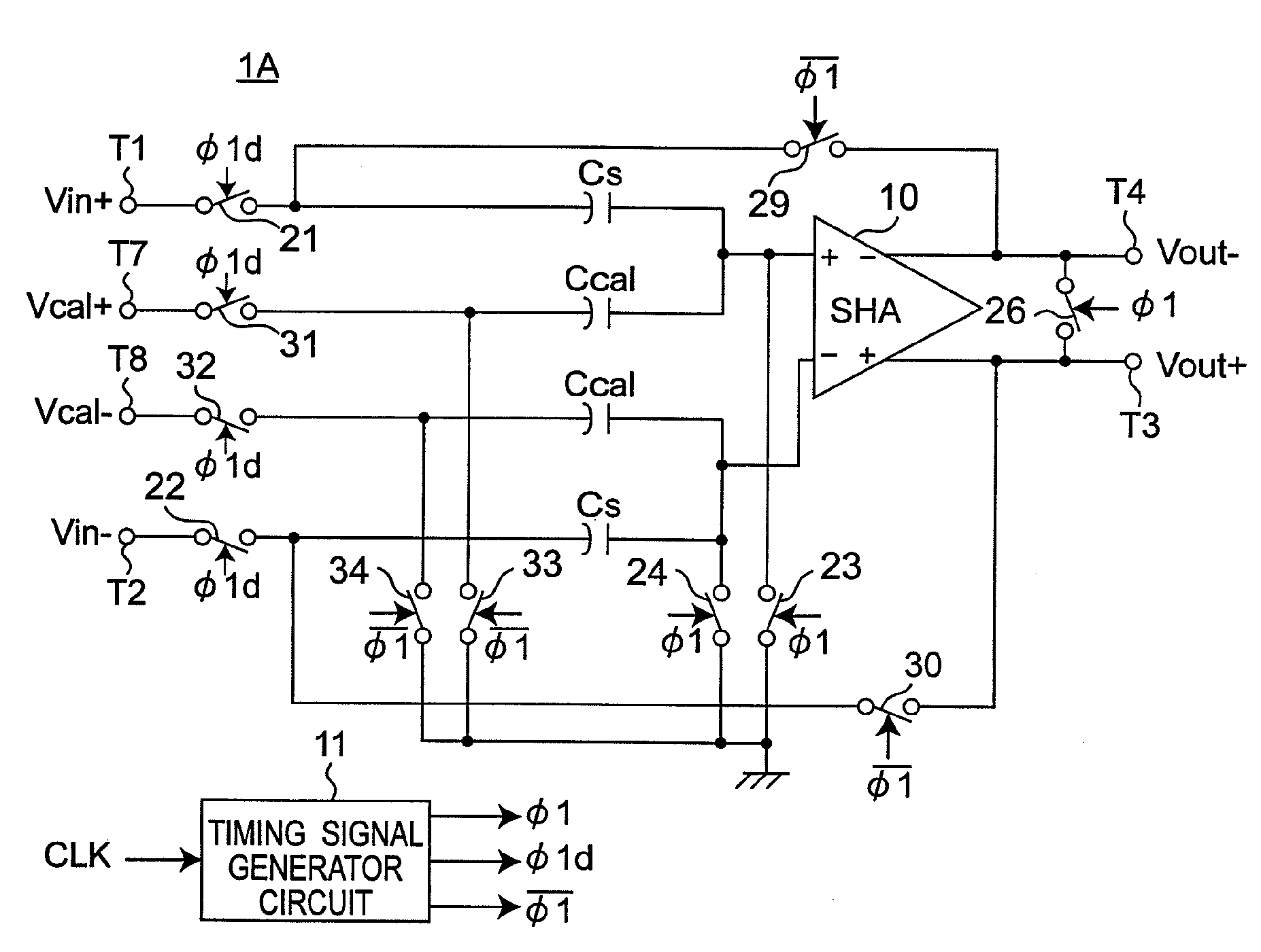 Sample hold circuit for use in time-interleaved A/D converter apparatus including paralleled low-speed pipeline A/D converters