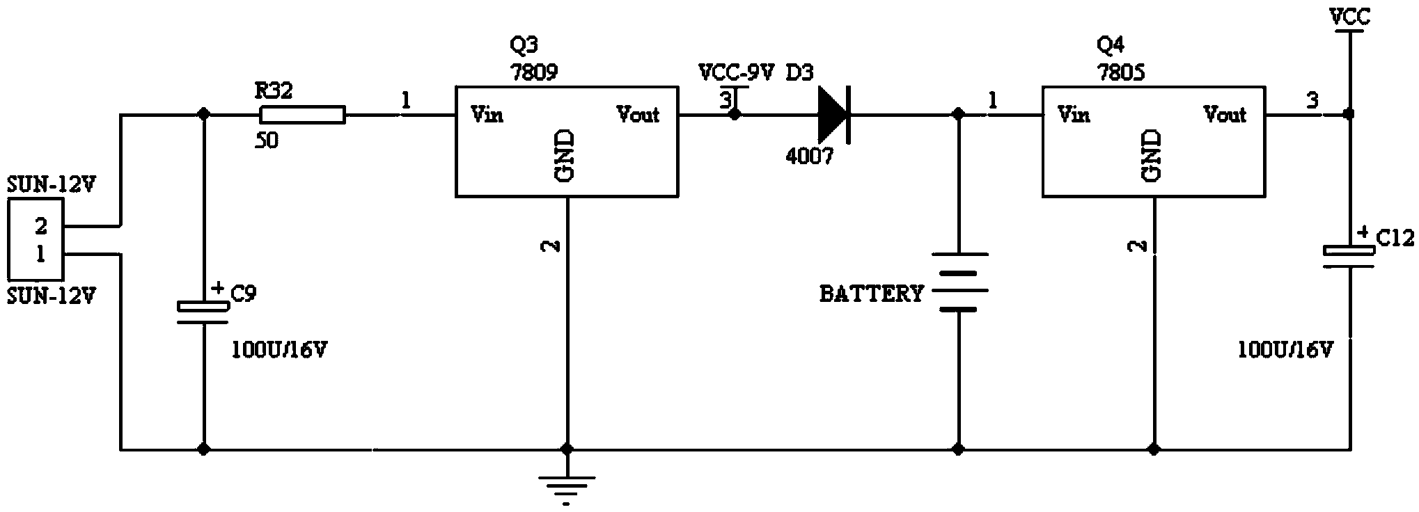 Three-dimensional photovoltaic energy battery sunlight automatic tracking system