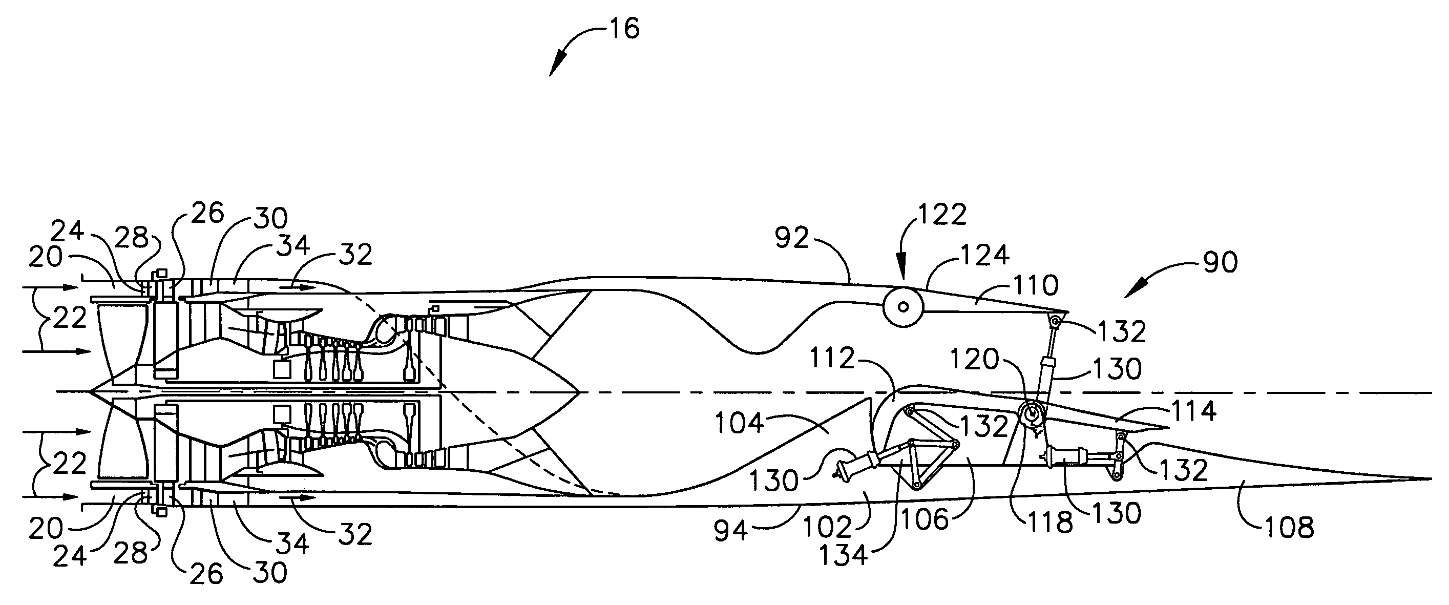 Methods and apparatus for flade engine nozzle