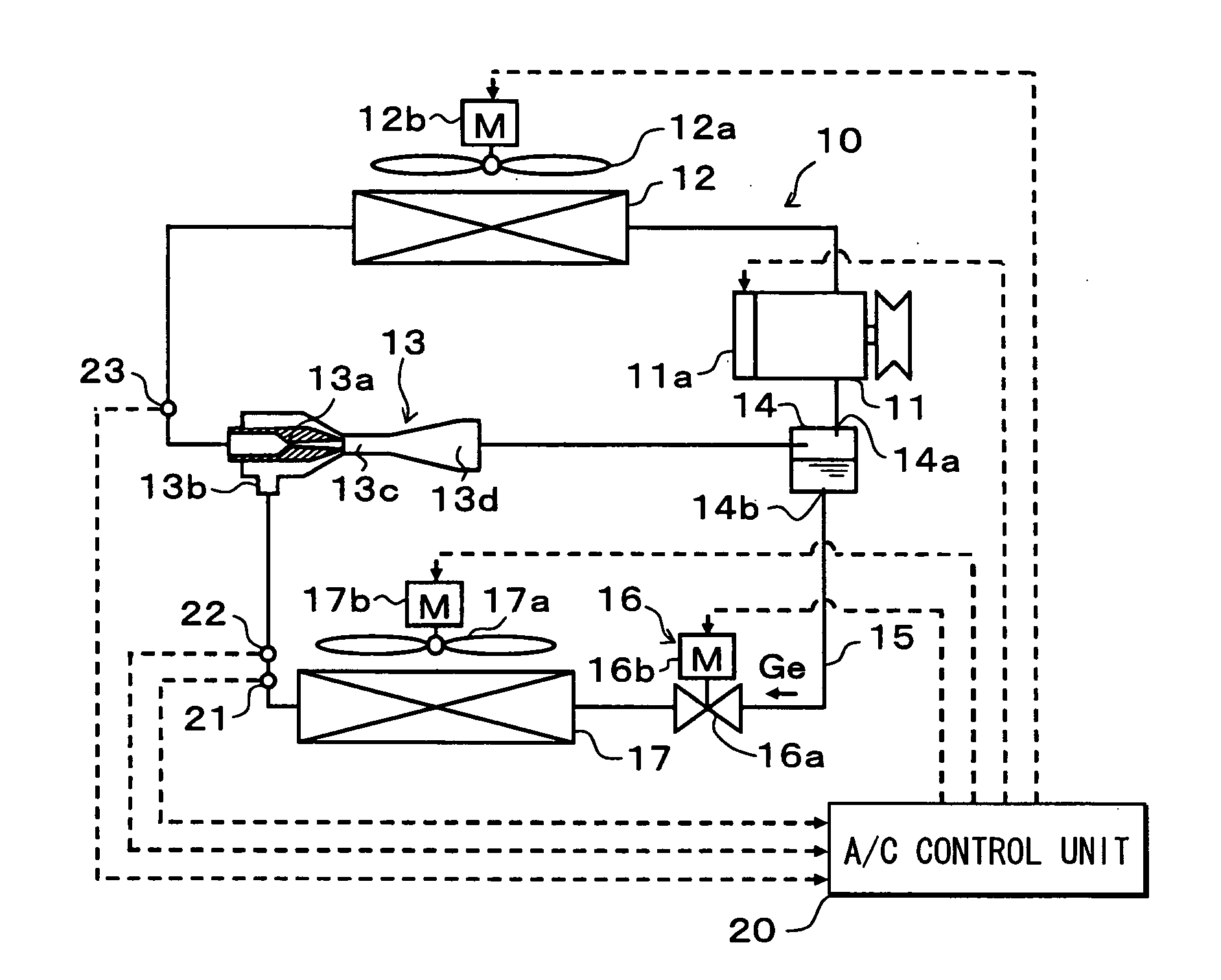 Ejector refrigerant cycle device and control method thereof
