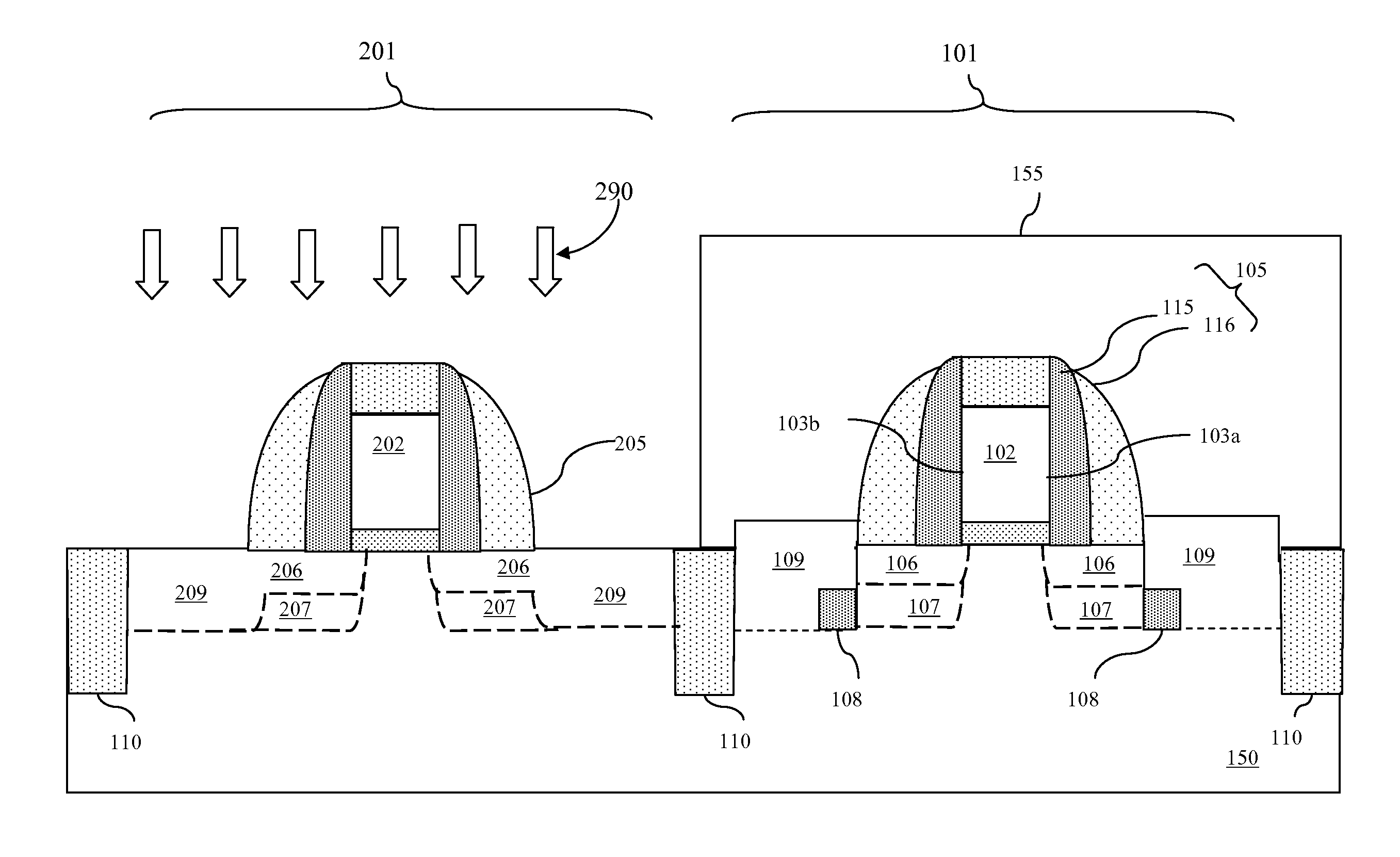 Structure and method to improve short channel effects in metal oxide semiconductor field effect transistors