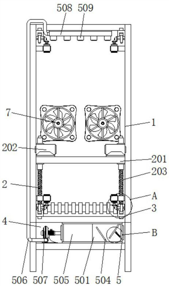 Built-in double-flow-guide auxiliary heat dissipation equipment for computer