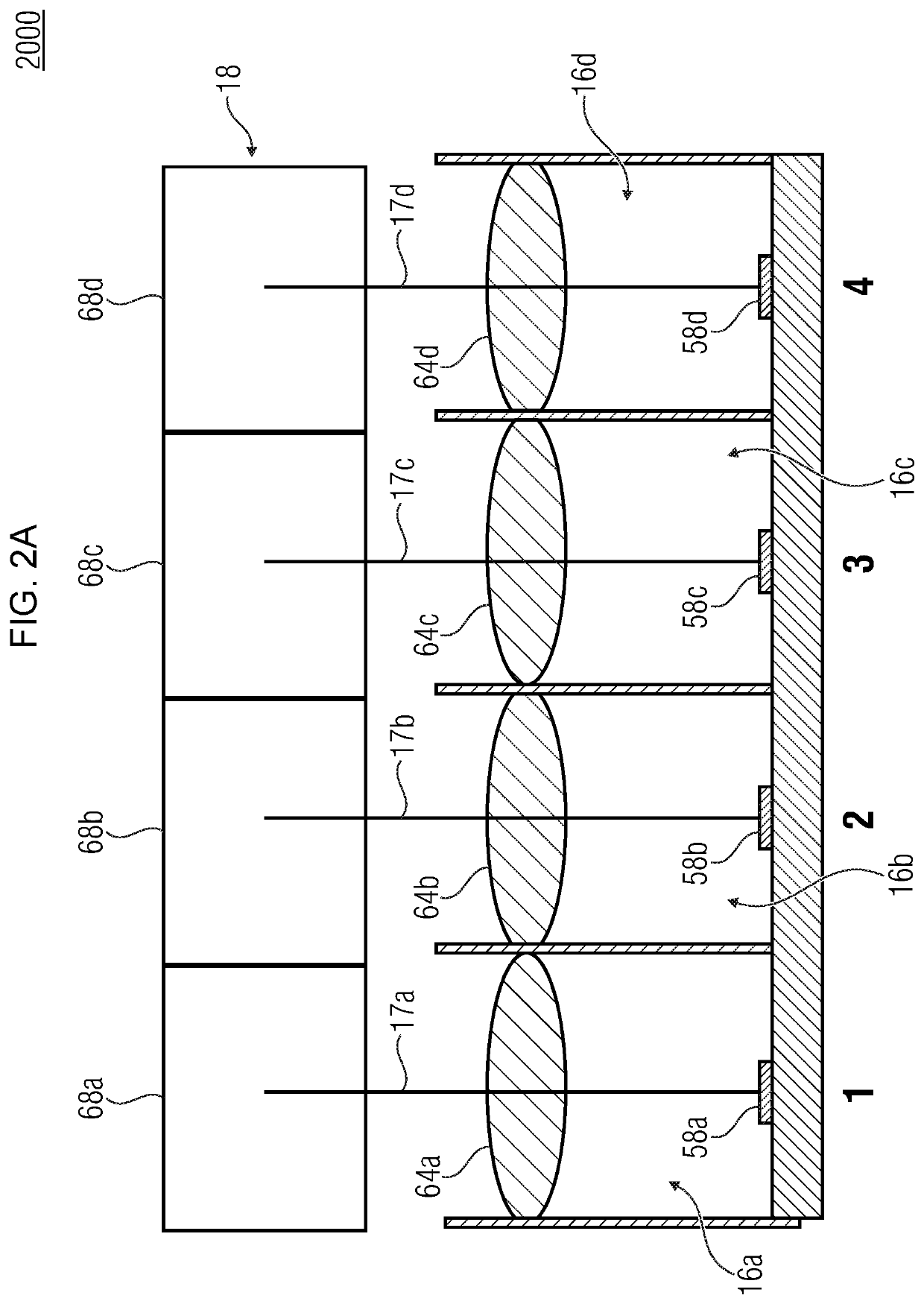 Multi-aperture imaging device, imaging system and method for capturing an object area