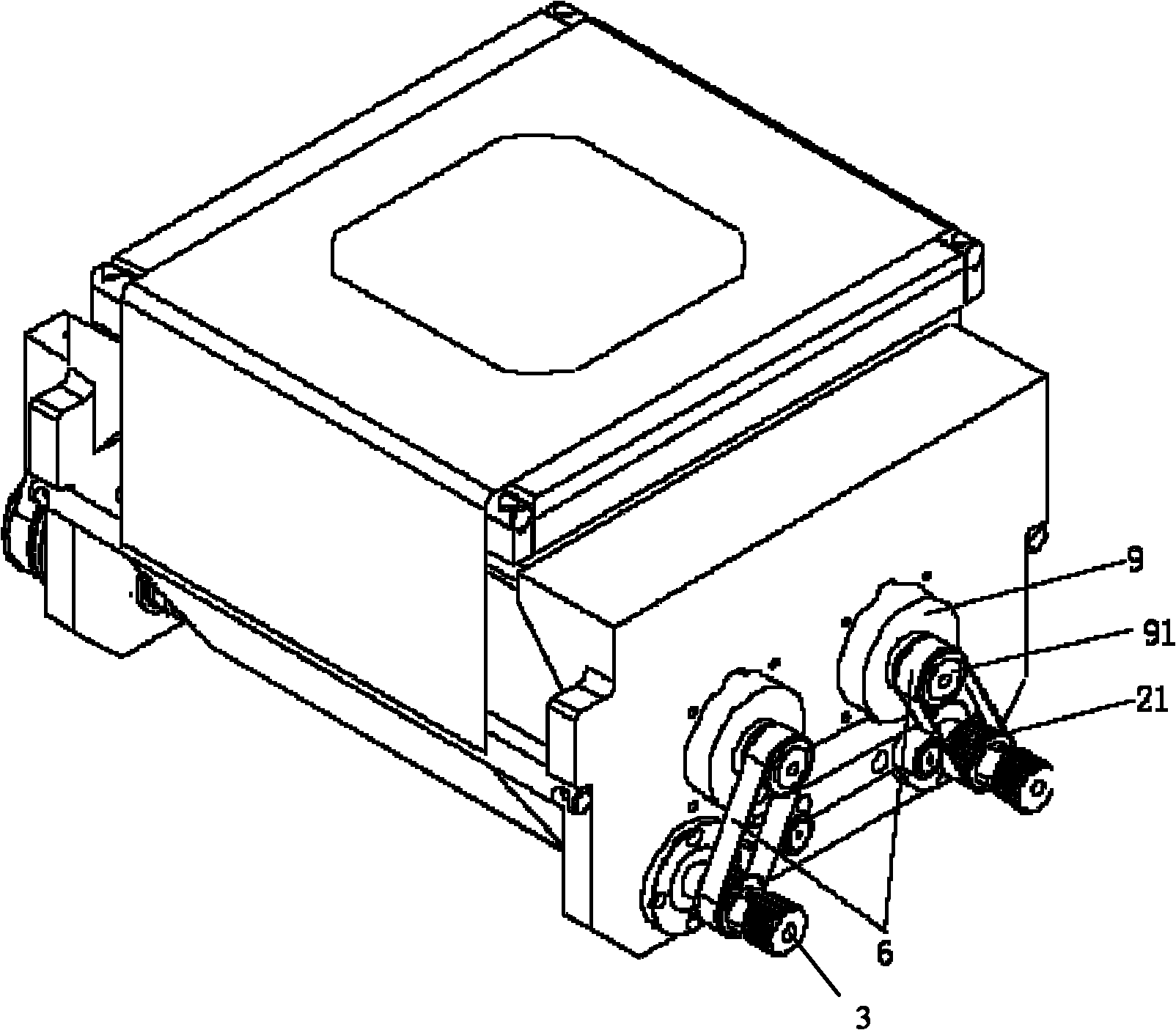 Transmitting method and device of solar battery slice