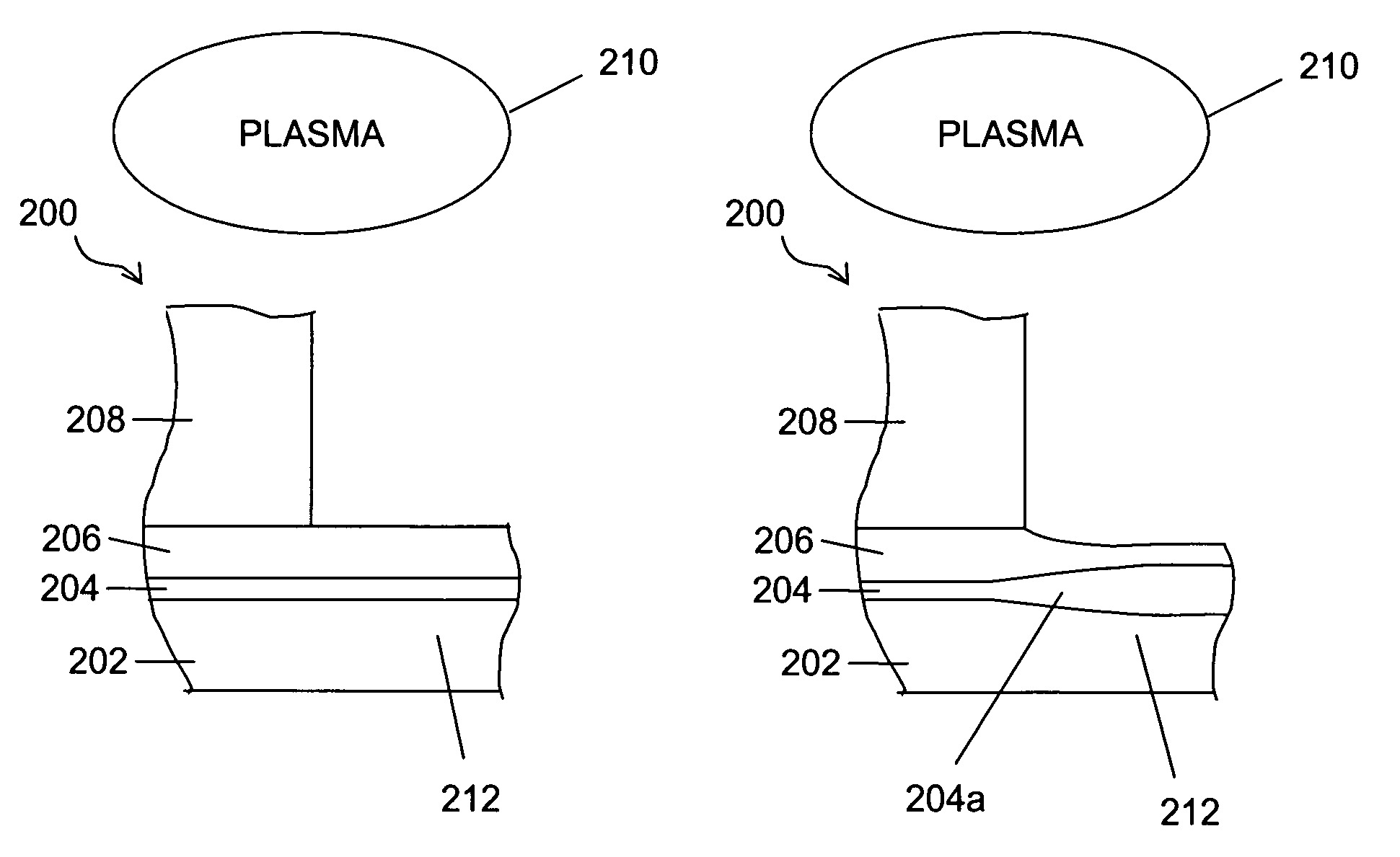 Method and system for forming a feature in a high-k layer