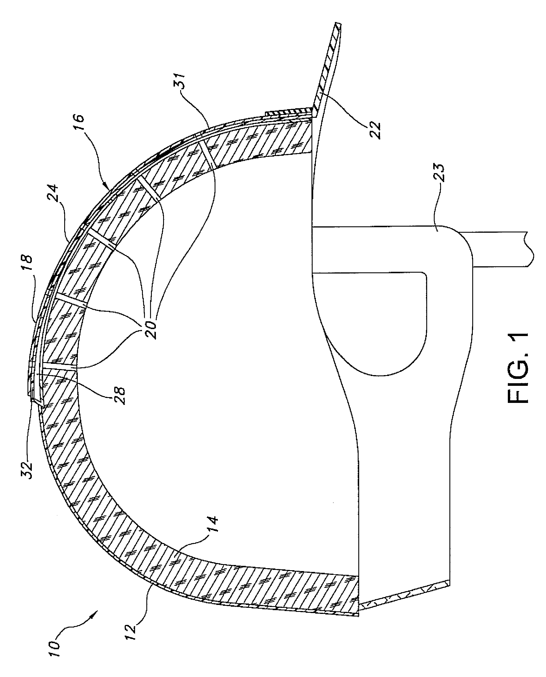 Vented helmet with insert