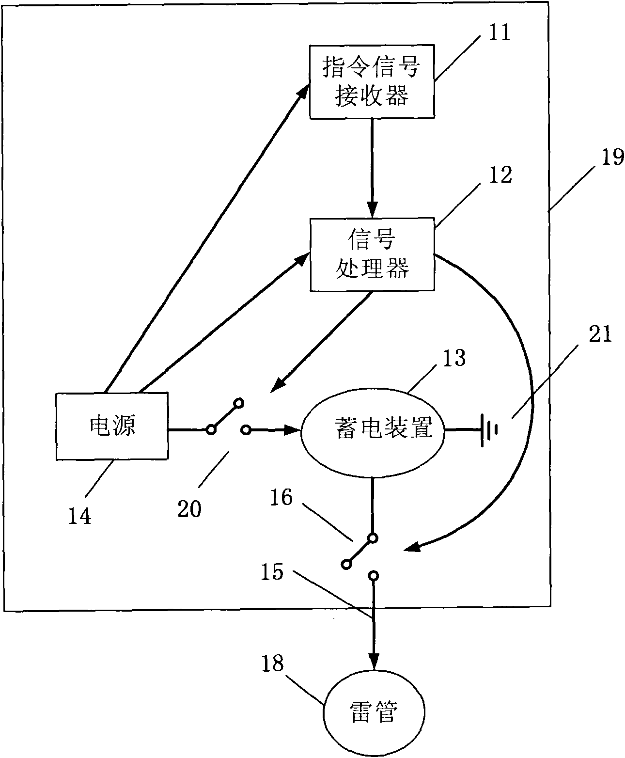 Wireless detonator component, explosive device and exploding method thereof