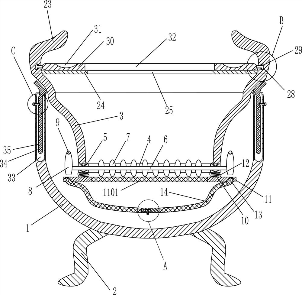 A foot bath care basin with massage function