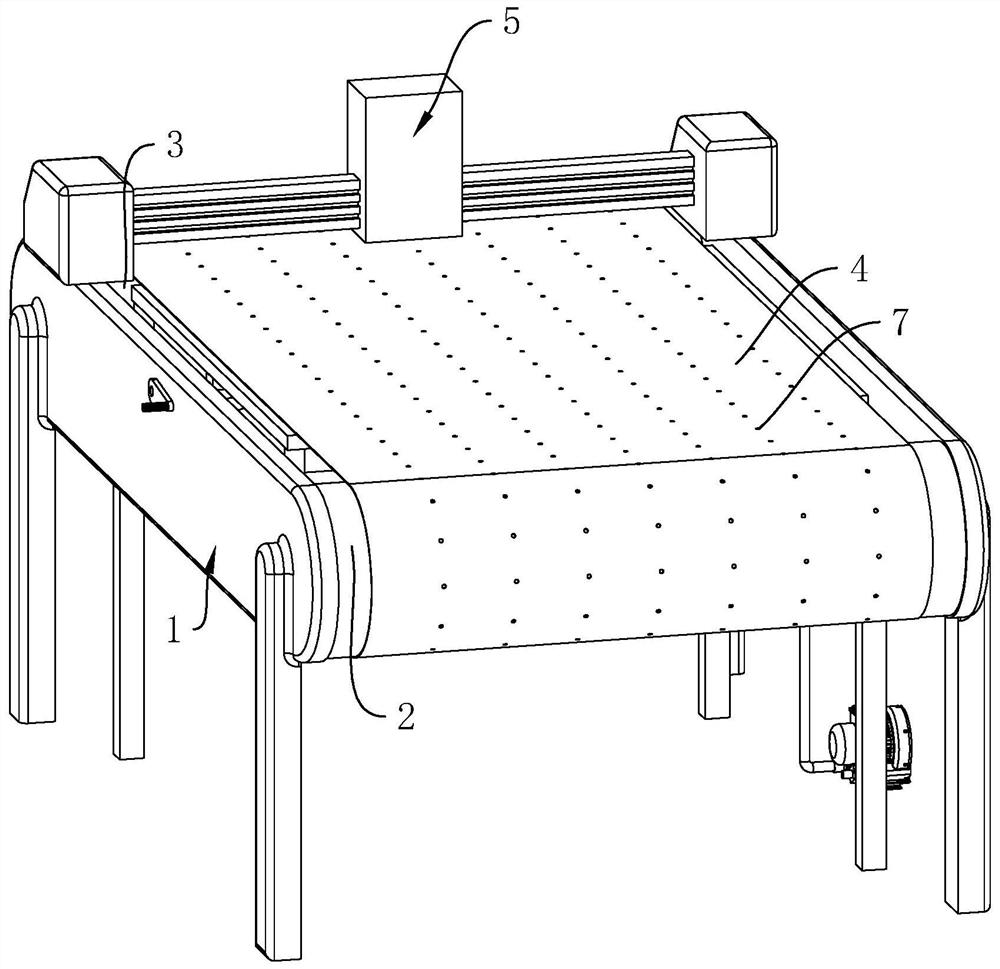 A fabric cutting machine