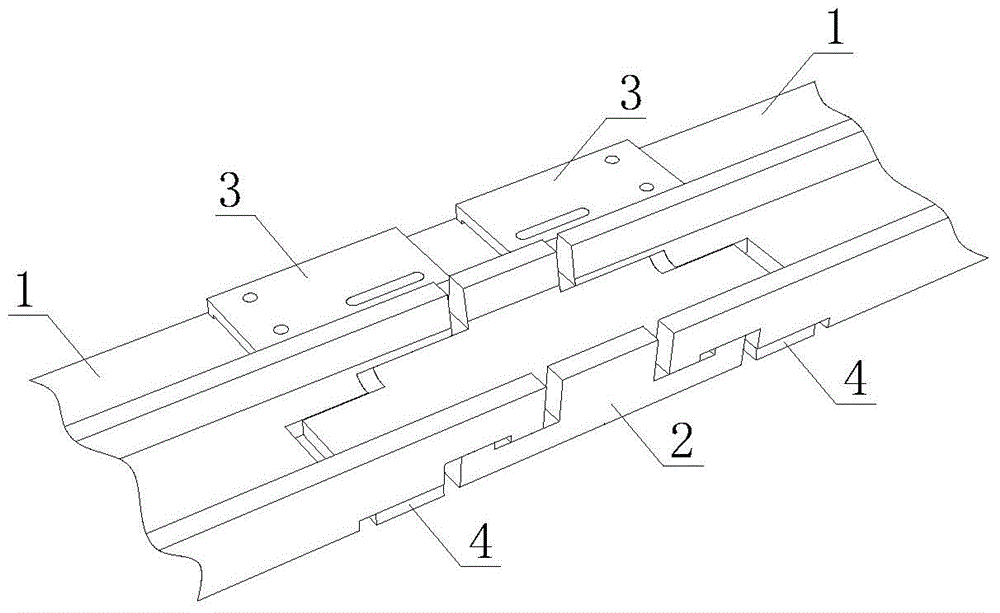 F-type steel double-slit joint of low- and medium-speed maglev system