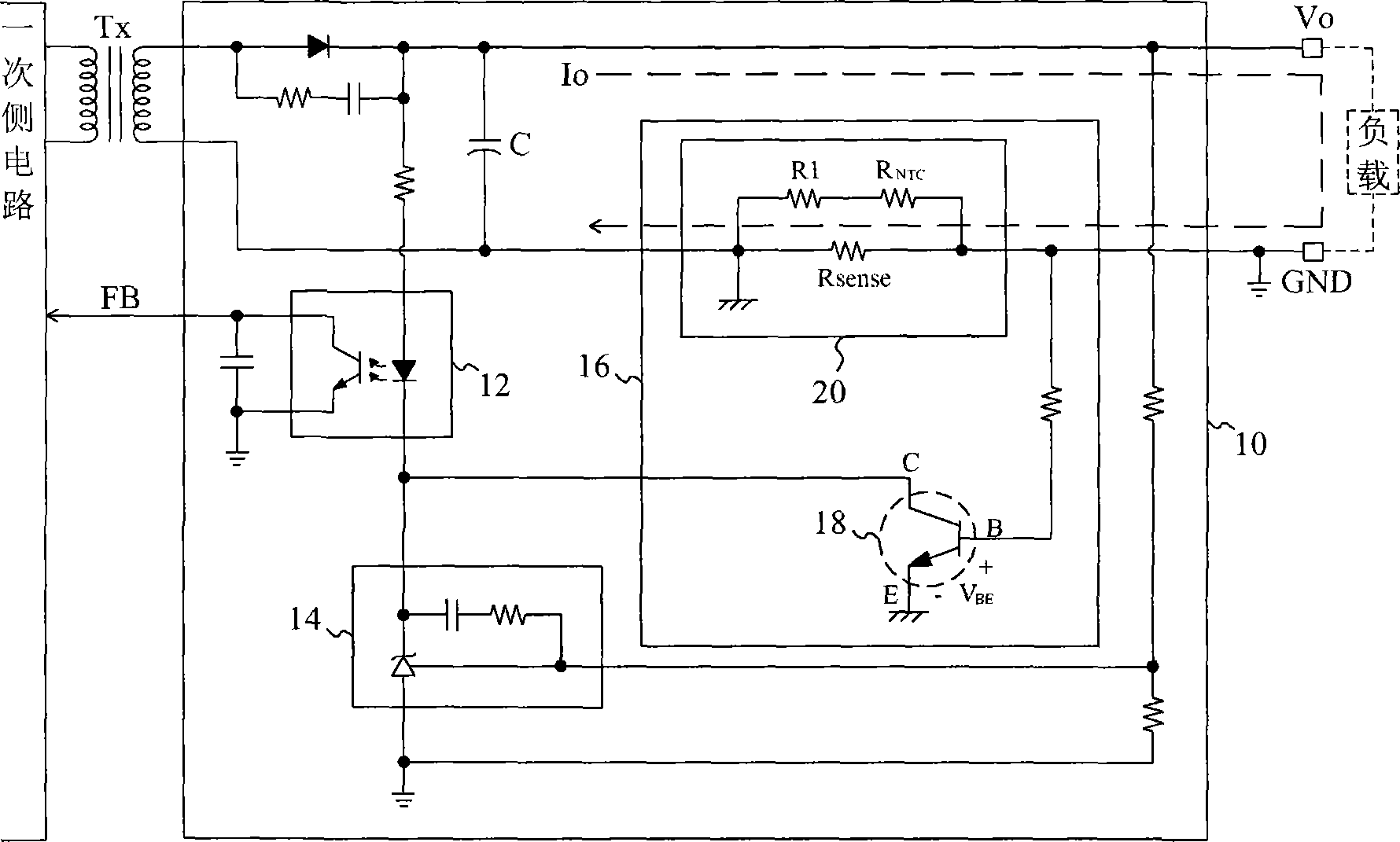 Secondary side circuit for flyback power converter