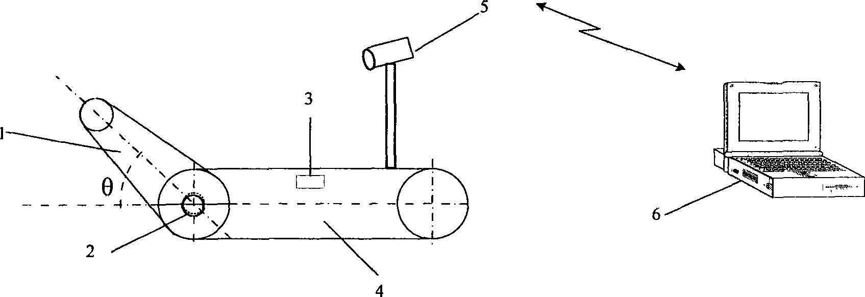 Stairs climbing control method for crawler moving robot with guide arm