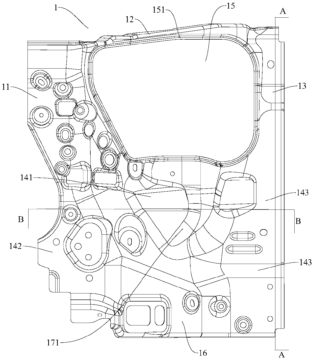 Front combination lamp mounting plate for vehicle and vehicle with same