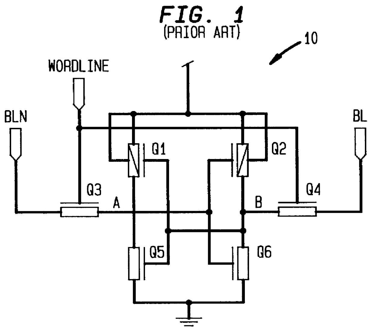 Four device SRAM cell with single bitline