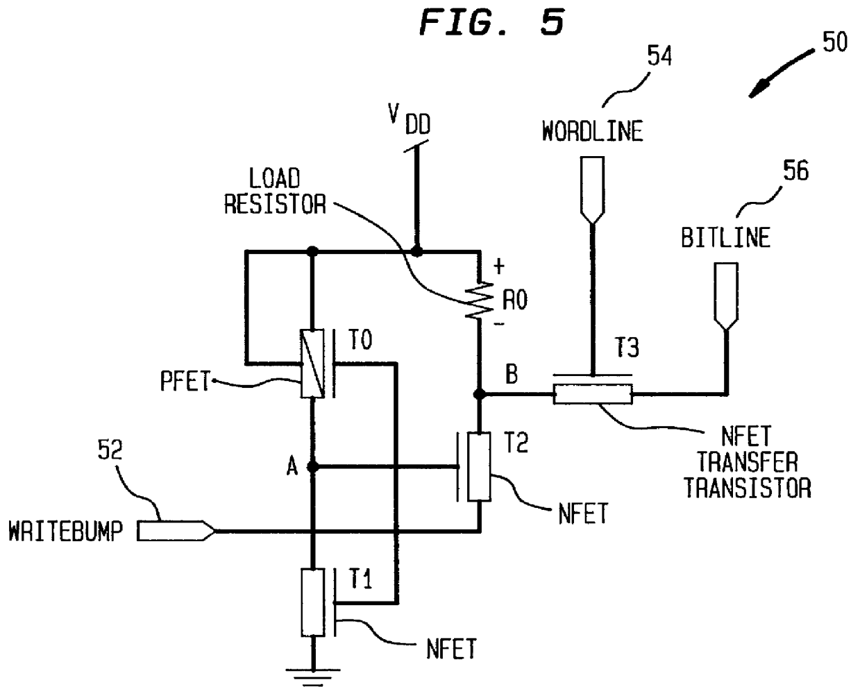 Four device SRAM cell with single bitline