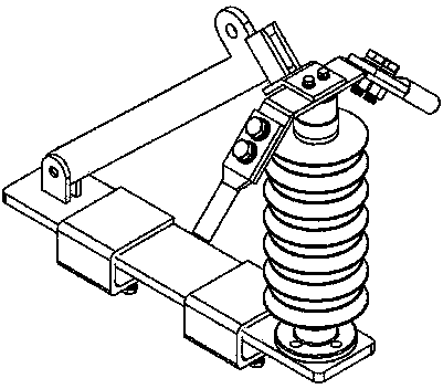 Single-insulator ice-melting earthing knife switch