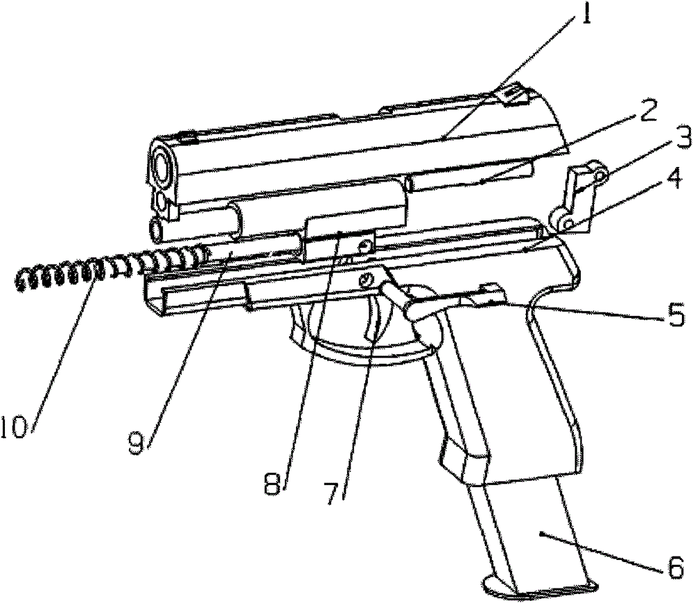 Gun for laser stimulation shooting training